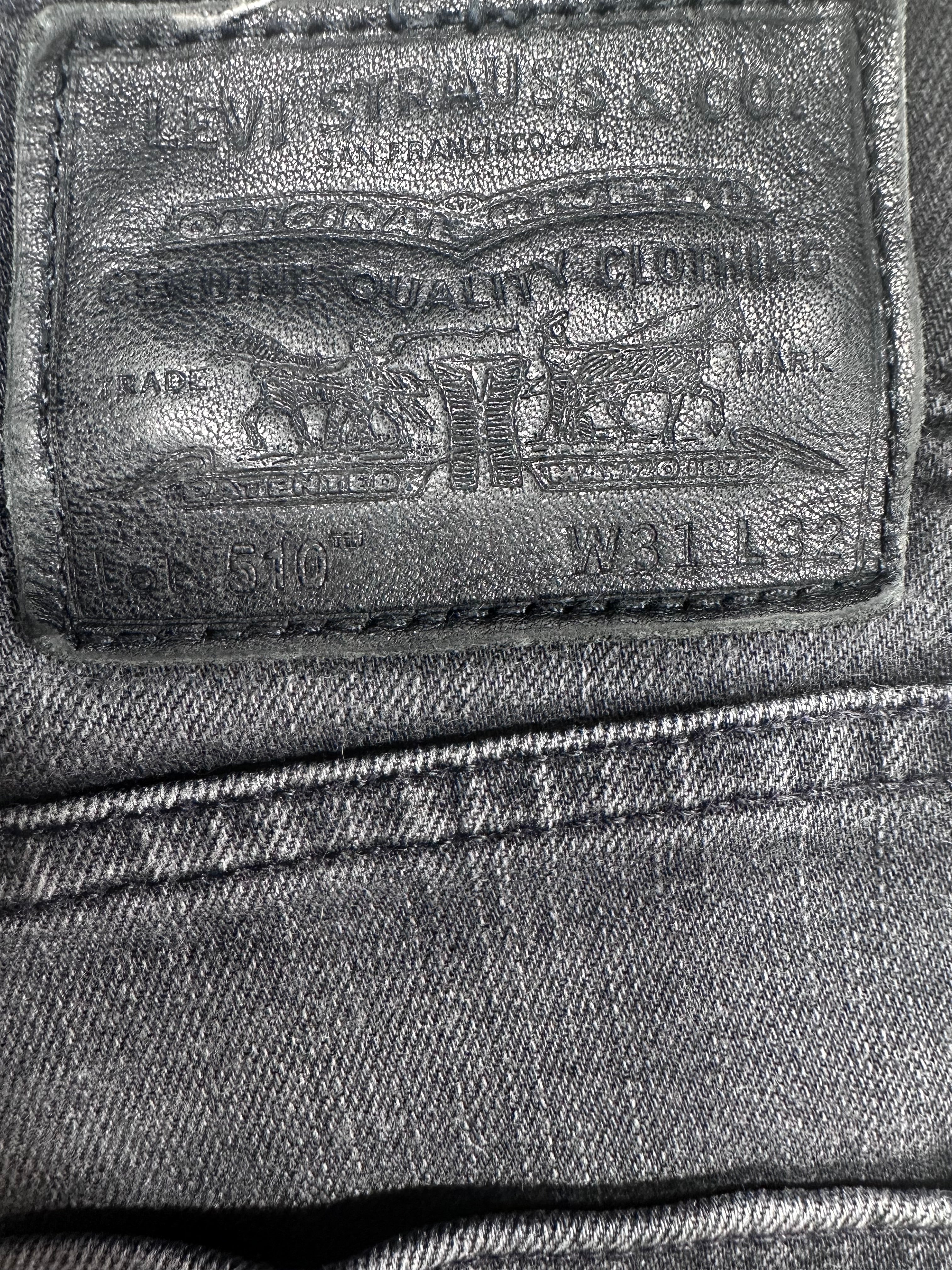 Jean Levis 510 Bleu Foncé Délavé – Coupe Ajustée Homme/Femme | Style Urbain Moderne W31 L32